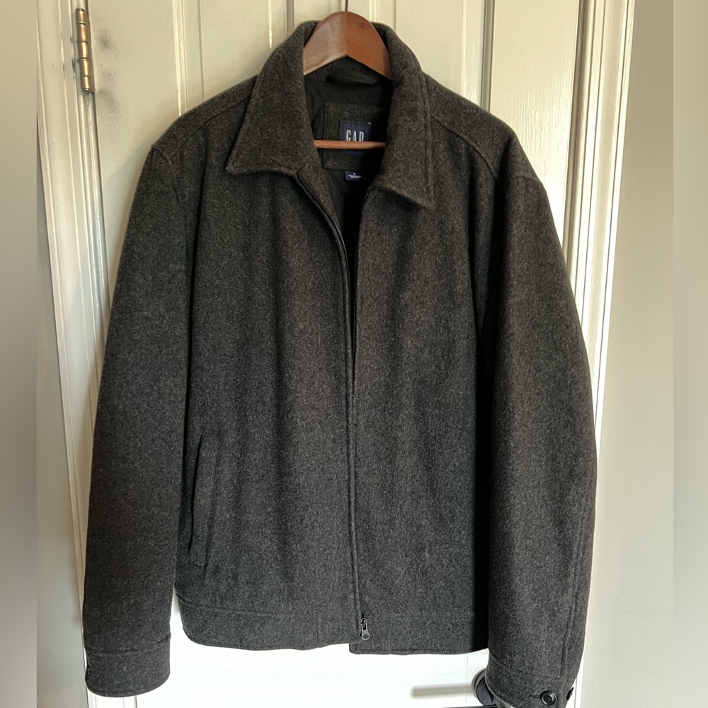 Men’s GAP wool blend Pea Coat, gray